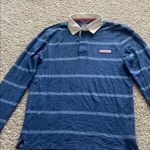 Vineyard Vines Men's Blue Striped Shirt